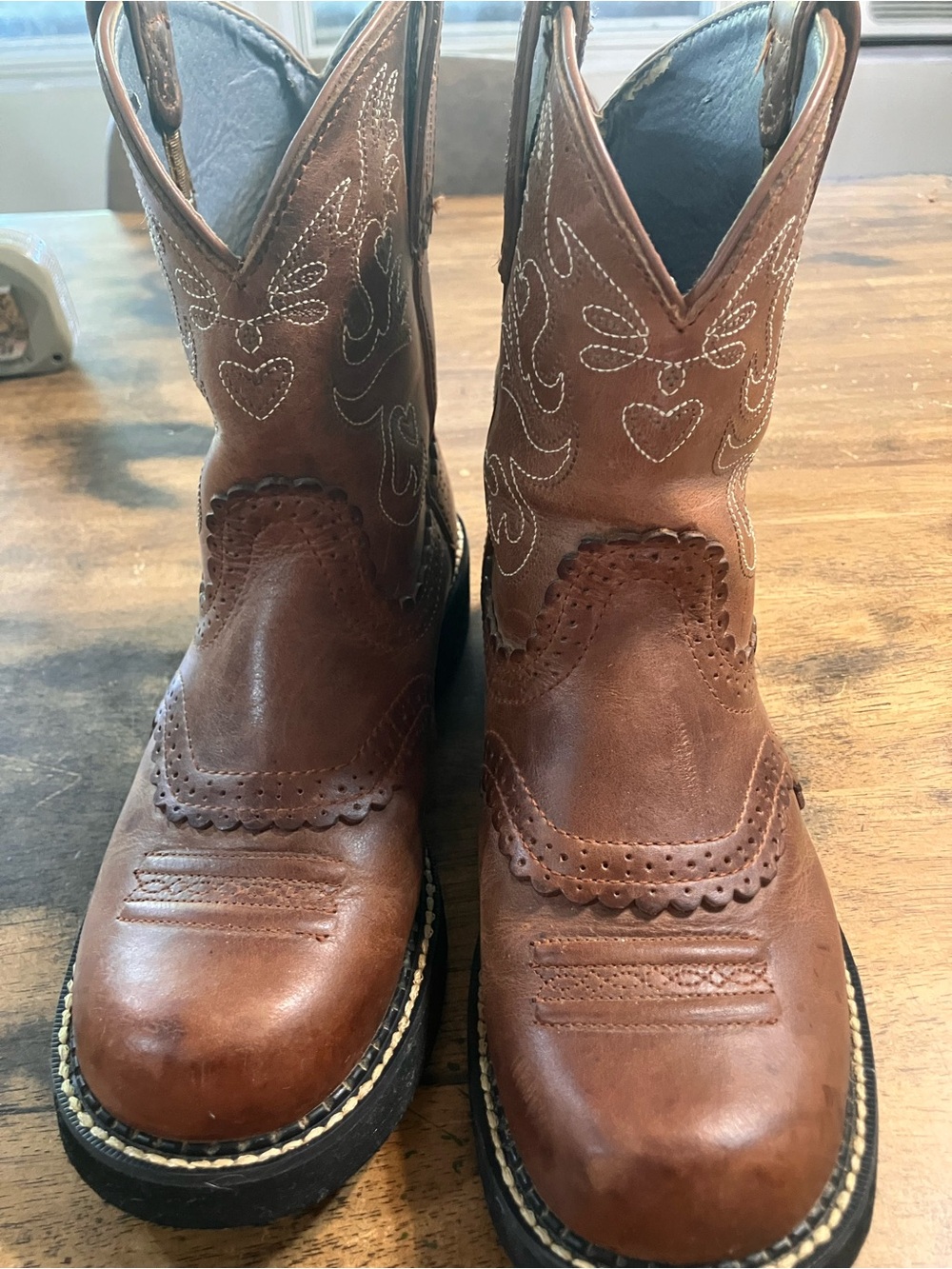 Ariat Brown Leather Western Kids' Cowboy Boots